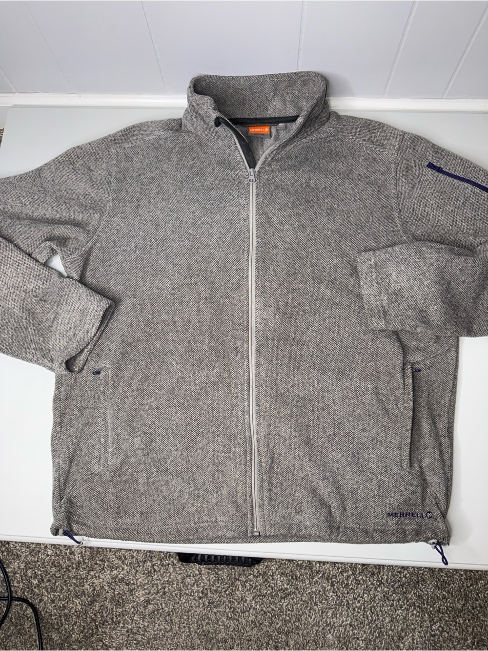 Merrell Men's Heather Gray Full Zip Shirt Jacket